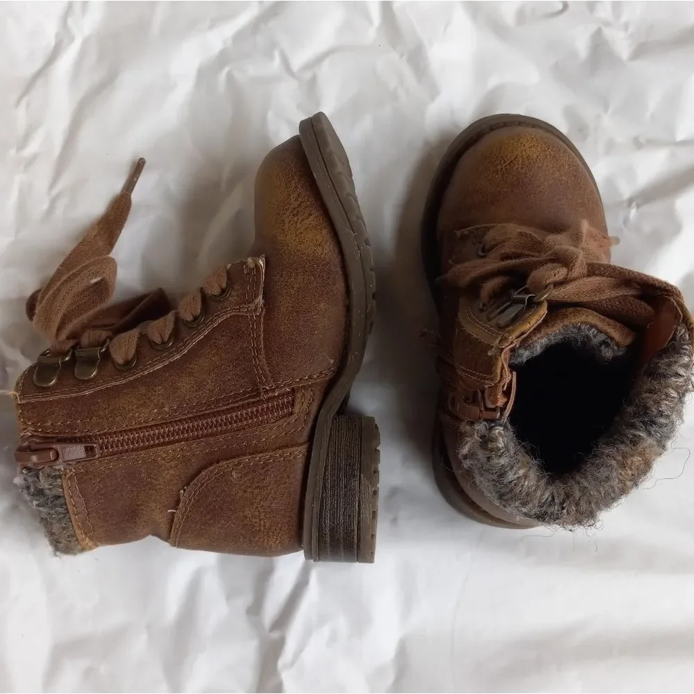 Madden Girl Cognac Hiking Boots Baby Size 5